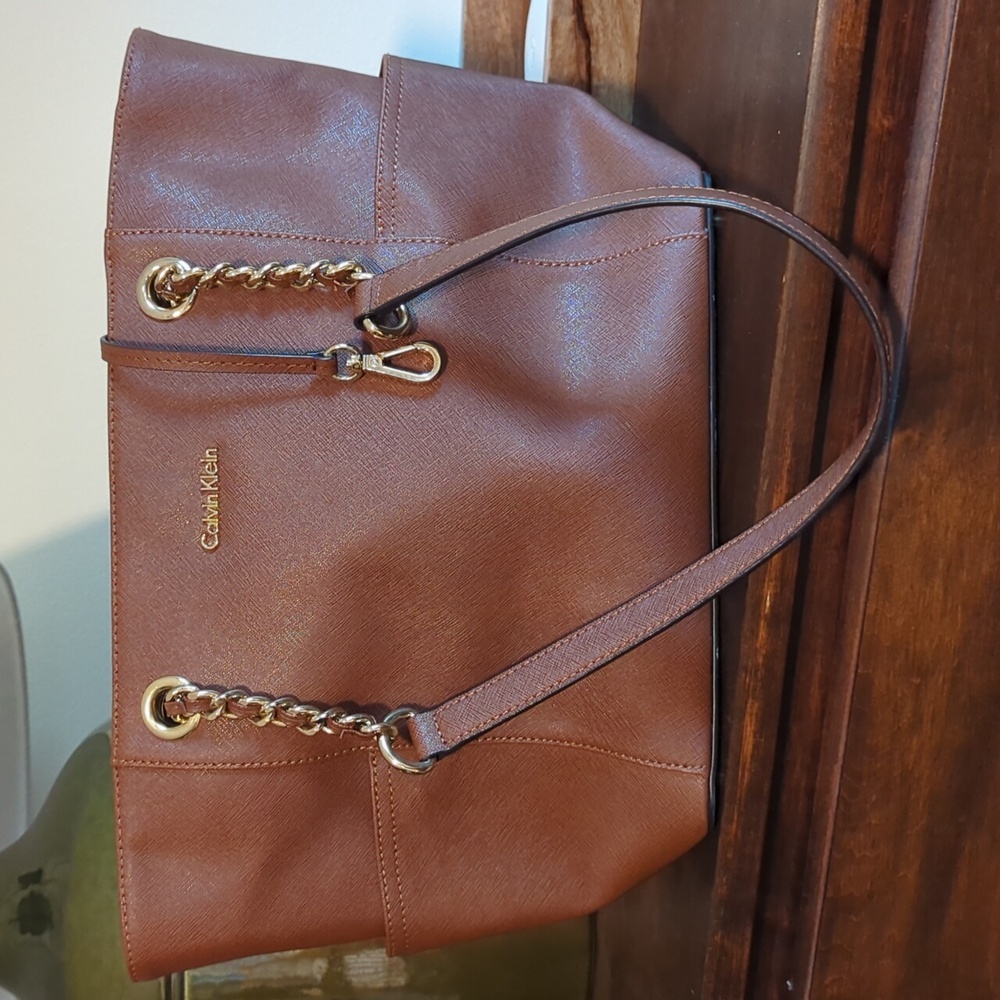 Calvin Klein Tan Leather Tote